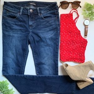 Jean machine dark denim skinny jeans.